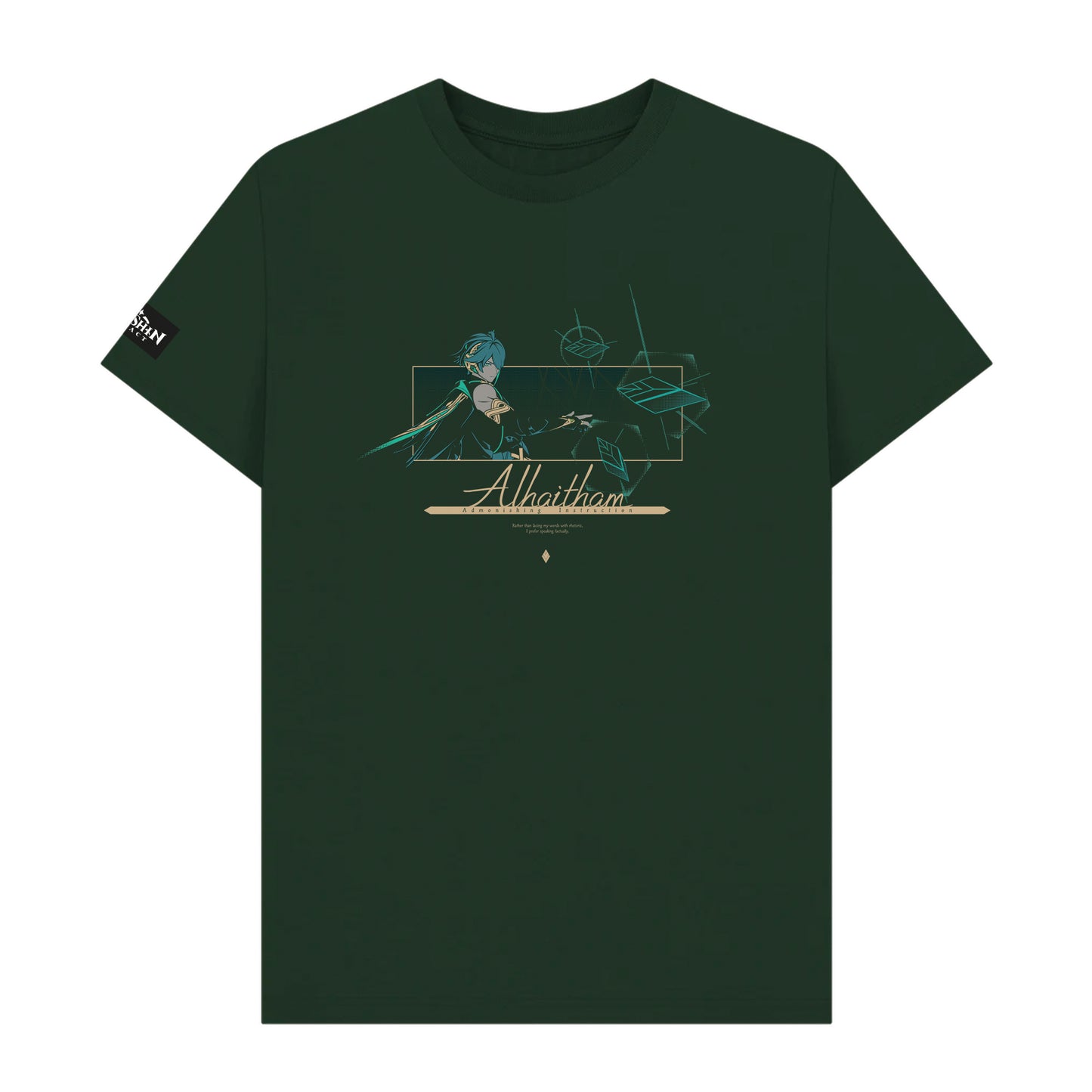 Of Lush Forests and Flying Sand Alhaitham Impression Series T-Shirt Green