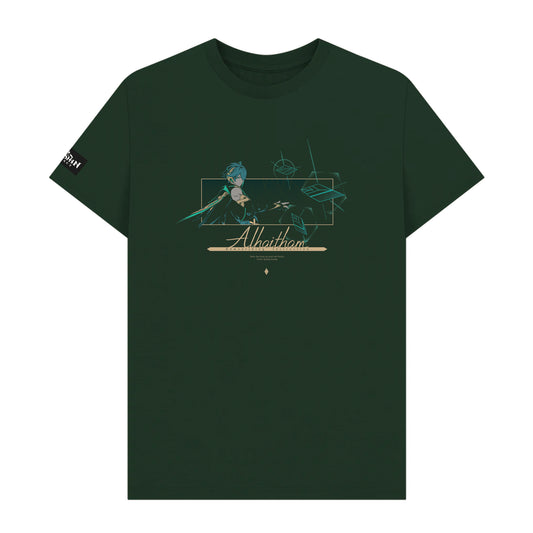 Of Lush Forests and Flying Sand Alhaitham Impression Series T-Shirt Green